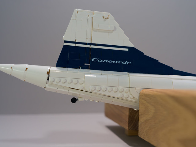 A close up of the tail and the small tail bumper gear.